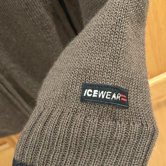 Icewear 100% Wool Zip Up Ski Sweater Olive Green Women size M - Picture 5 of 16